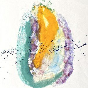 Original Art ‘Life’ Encaustic Wax Painting Matted 14”x11" Frame Ready